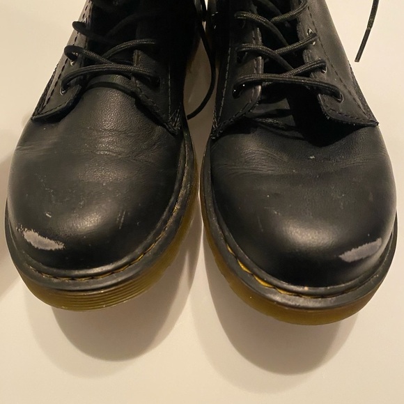 JUNIOR 1460 SOFTY T LEATHER LACE UP BOOTS Size 3 - Picture 4 of 12